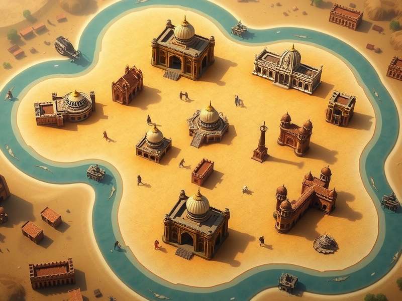 Lucknow Royal Rumble gameplay screenshot showing Indian-inspired map